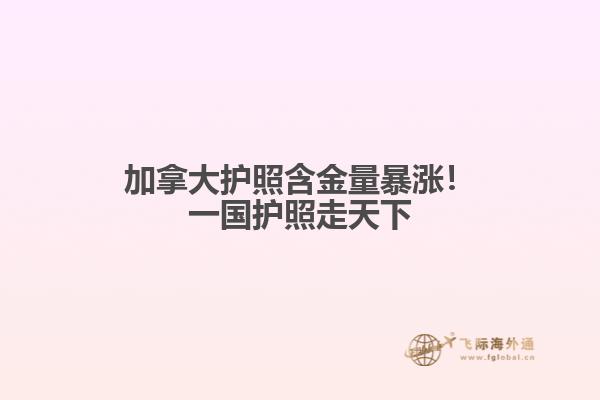 加拿大護照含金量暴漲！一國護照走天下