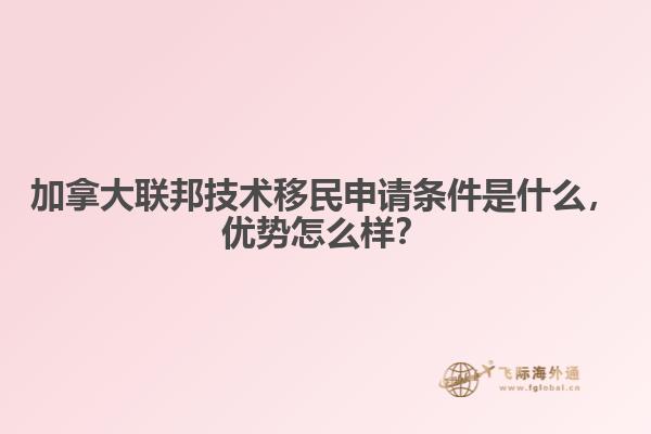 加拿大聯(lián)邦技術(shù)移民申請條件是什么，優(yōu)勢怎么樣？