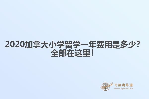 2020加拿大小學(xué)留學(xué)一年費用是多少？全部在這里！