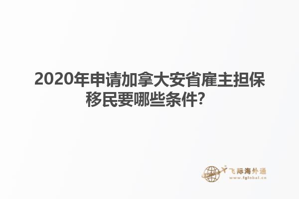 2020年申請加拿大安省雇主擔(dān)保移民要哪些條件？