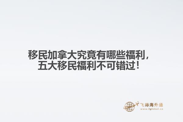 移民加拿大究竟有哪些福利，五大移民福利不可錯(cuò)過！