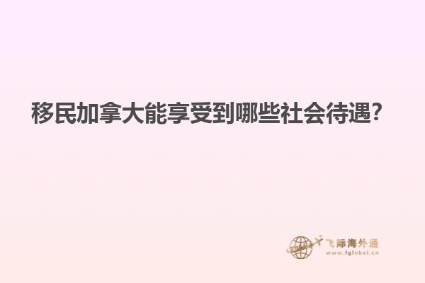 移民加拿大能享受到哪些社會(huì)待遇？