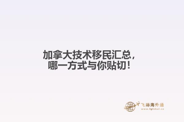 加拿大技術(shù)移民匯總，哪一方式與你貼切！