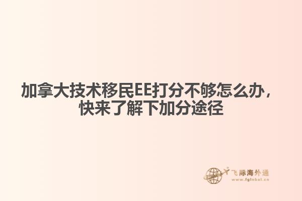 加拿大技術(shù)移民EE打分不夠怎么辦，快來了解下加分途徑