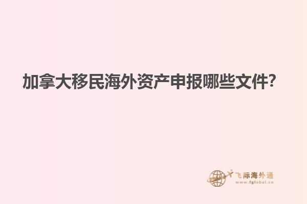 加拿大移民海外資產(chǎn)申報(bào)哪些文件？