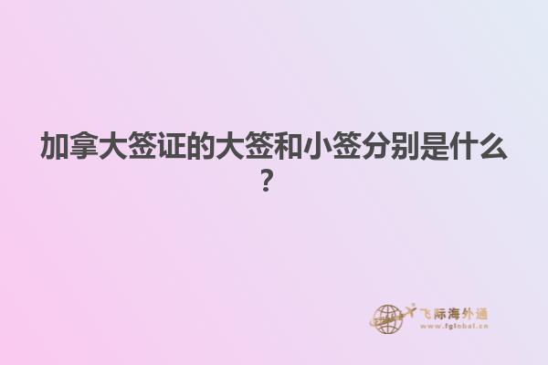 加拿大簽證的大簽和小簽分別是什么？