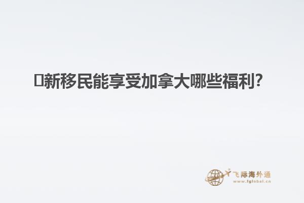 ?新移民能享受加拿大哪些福利？