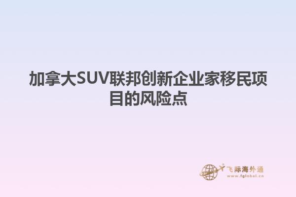加拿大SUV聯(lián)邦創(chuàng)新企業(yè)家移民項目的風(fēng)險點1.jpg