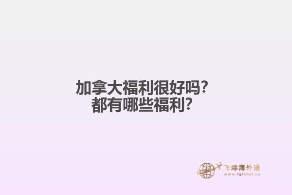 加拿大福利很好嗎？都有哪些福利？