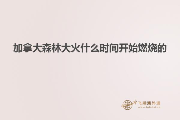 加拿大森林大火什么時(shí)間開(kāi)始燃燒的