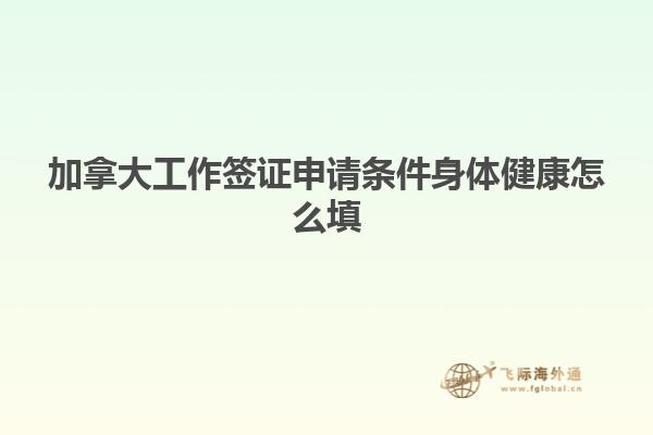 加拿大工作簽證申請(qǐng)條件身體健康怎么填