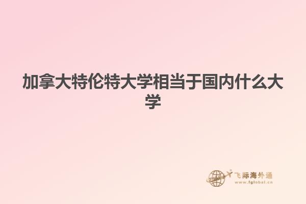 加拿大特倫特大學(xué)相當于國內(nèi)什么大學(xué)