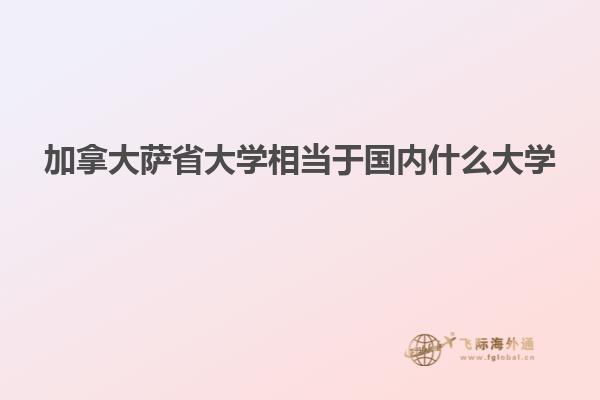 加拿大薩省大學相當于國內什么大學
