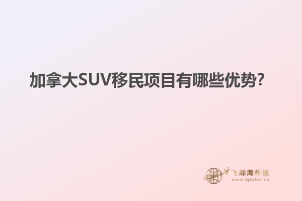 加拿大SUV移民項目有哪些優(yōu)勢？