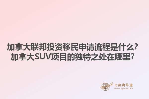 加拿大聯(lián)邦投資移民申請流程是什么？加拿大SUV項目的獨特之處在哪里？1.jpg