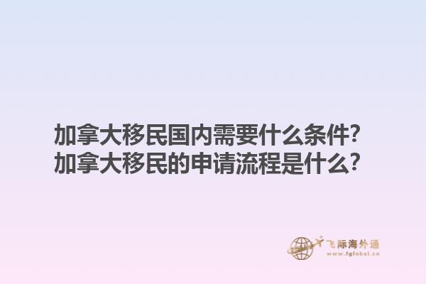 加拿大移民國內需要什么條件？加拿大移民的申請流程是什么？1.jpg
