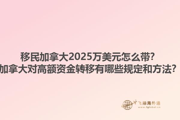移民加拿大2025萬(wàn)美元怎么帶？加拿大對(duì)高額資金轉(zhuǎn)移有哪些規(guī)定和方法？1.jpg
