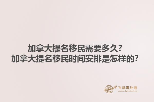 加拿大提名移民需要多久？加拿大提名移民時(shí)間安排是怎樣的？1.jpg