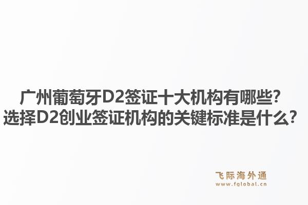 廣州葡萄牙D2簽證十大機構(gòu)有哪些？選擇D2創(chuàng)業(yè)簽證機構(gòu)的關(guān)鍵標準是什么？