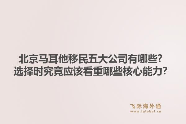 北京馬耳他移民五大公司有哪些？選擇時究竟應(yīng)該看重哪些核心能力？