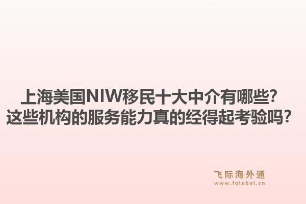 上海美國(guó)NIW移民十大中介有哪些？這些機(jī)構(gòu)的服務(wù)能力真的經(jīng)得起考驗(yàn)嗎？