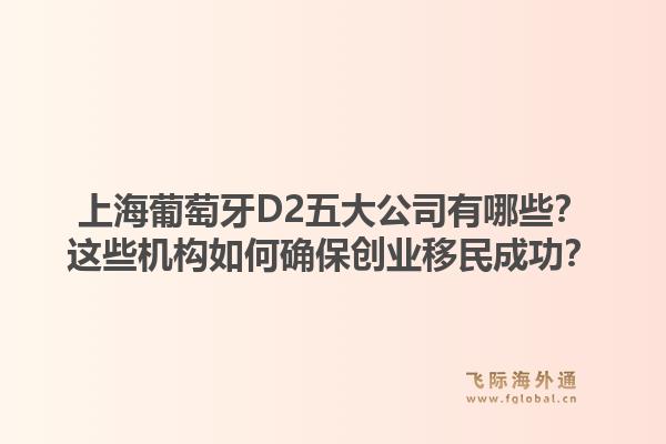 上海葡萄牙D2五大公司有哪些？這些機構(gòu)如何確保創(chuàng)業(yè)移民成功？